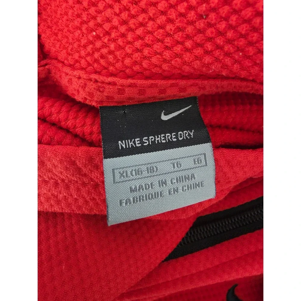 Nike Hoodie Boys XL 16 - 18 Red Full Zip Sphere Dry Running Training Activewear